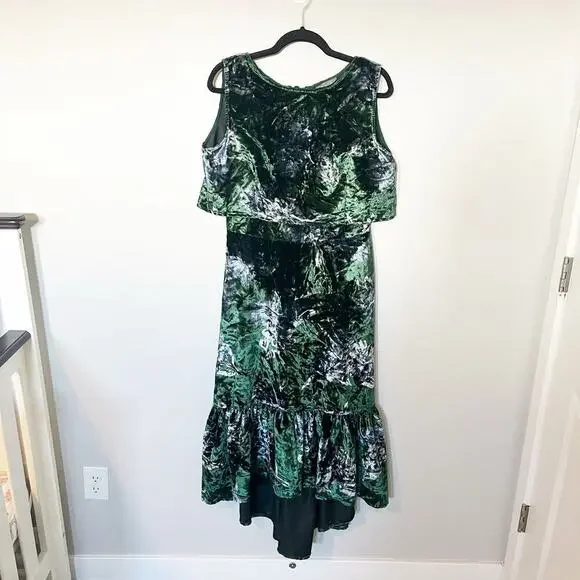 Eva Franco Green Velvet Parlor Rose Velvet
Sleeveless High Low Brie Dress 6 - Picture 2 of 10